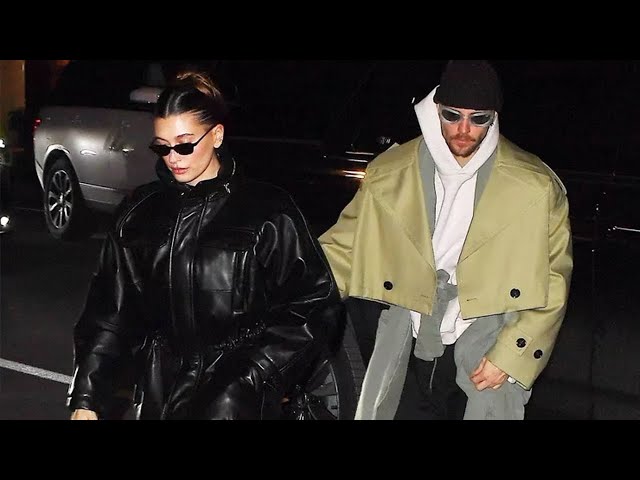 Hailey Bieber stuns in Matrix-inspired outfit while Justin layers up during rare NYC date night.