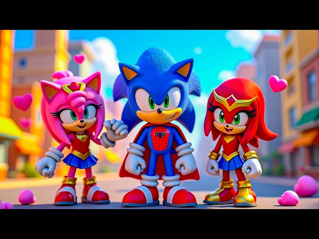 SONIC SPIDERMAN Falls In Love With AMY! - Love Story - Sonic The Hedgehog 3 Animation