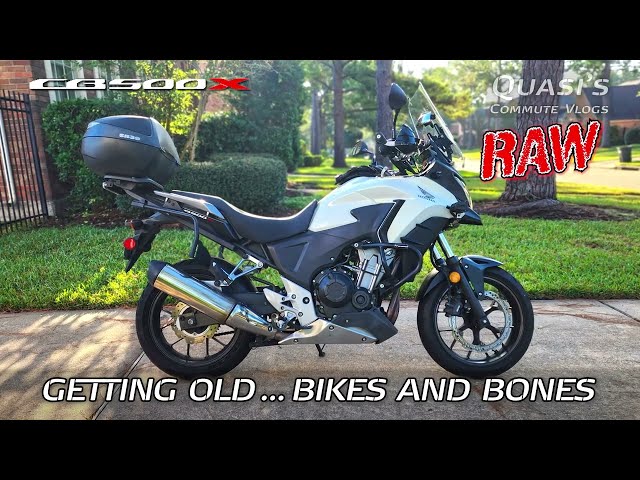 VLOG: Honda CB500X commute // Aging bikes and bones