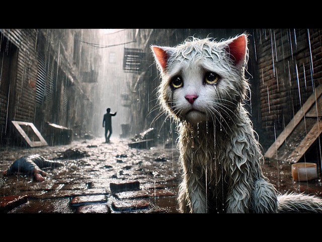 I Found the MOST HEARTBREAKING Cat Story  😺 miaw miaw miaw song sad (lyrics video visual)