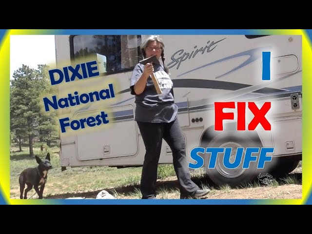 Solo Female RV Life// I Fix my RV Step and Make Dinner in Utah's Dixie National Forest