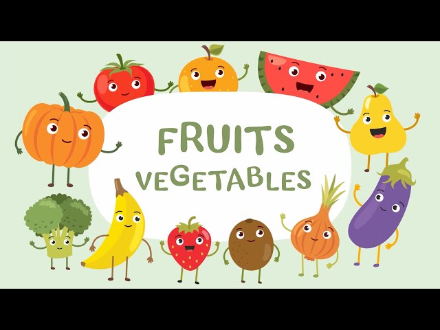 FRUITS AND VEGETABLES – Educational Cartoons for Kids | Quiz for Toddlers/ Fun Kids English