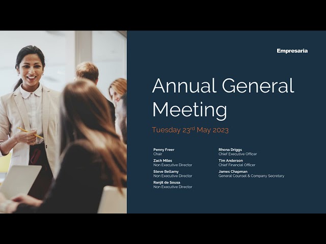 EMPRESARIA GROUP PLC - 2023 AGM Proceedings