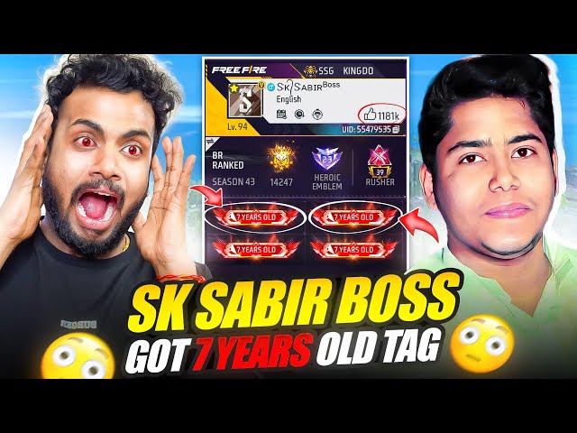 Sk Sabir Boss 7 Years old Id Prank On Baccha Youtuber Gone Wrong ♥️ - Garena Free Fire Max