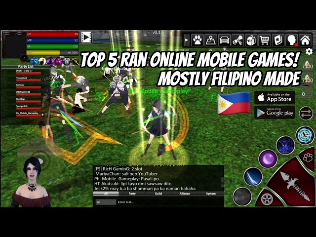 Top 5 Ran Online Mobile Games Mostly Filipino made Open World Mmorpgs!