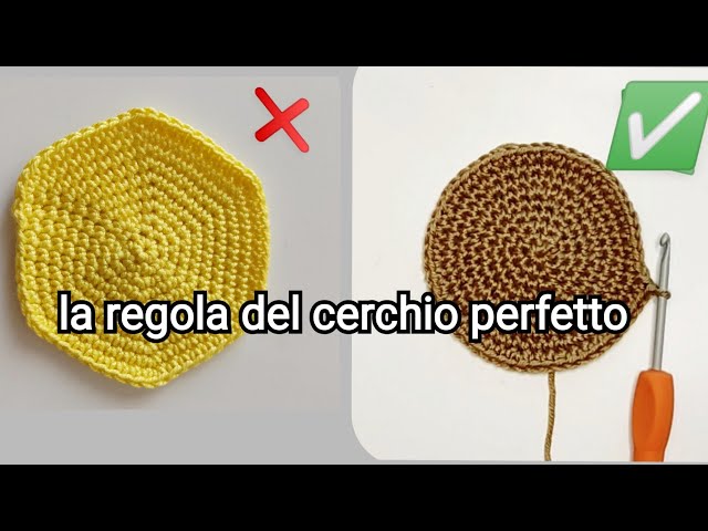 cerchio perfetto con le maglie basse, perfect crochet circle  #tutorialuncinetto