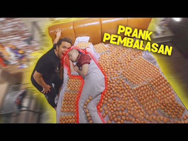 PRANK PEMBALASAN 3000 TELUR UNTUK SAAIH - SAMPE GA BISA BANGUN