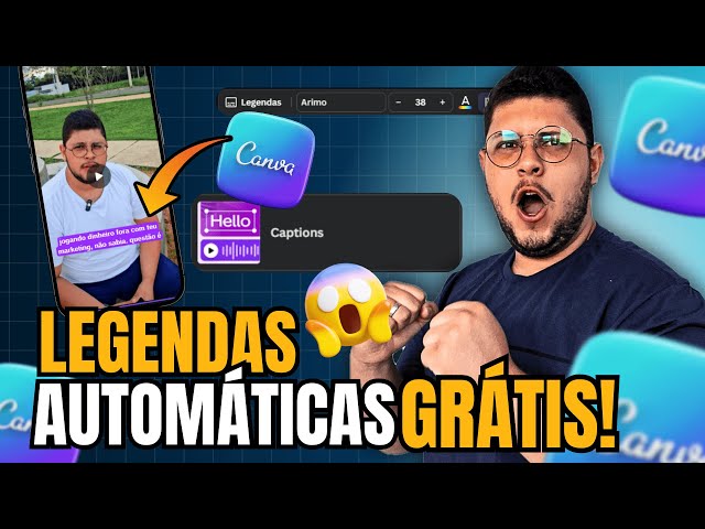 LEGENDAS AUTOMÁTICAS e 100% GRÁTIS no CANVA! Veja o PASSO a PASSO para TURBINAR seus VÍDEOS!