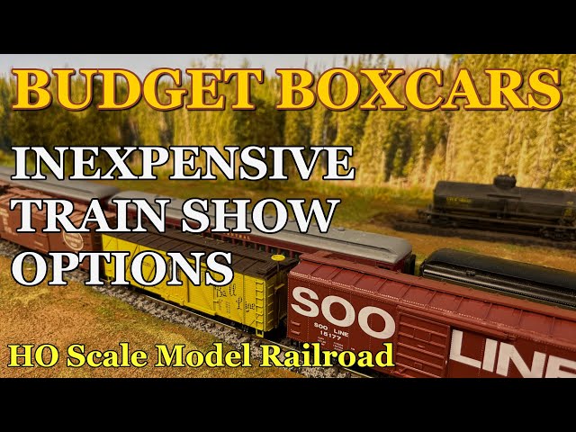 Budget Boxcars for my HO Scale Model Railroad. 3 different cheap options from train shows. ACHB 2-4