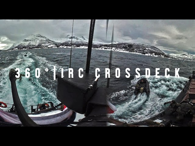 Royal Marines Commando | Inflatable Raiding Craft Cross Decking | 360° Video