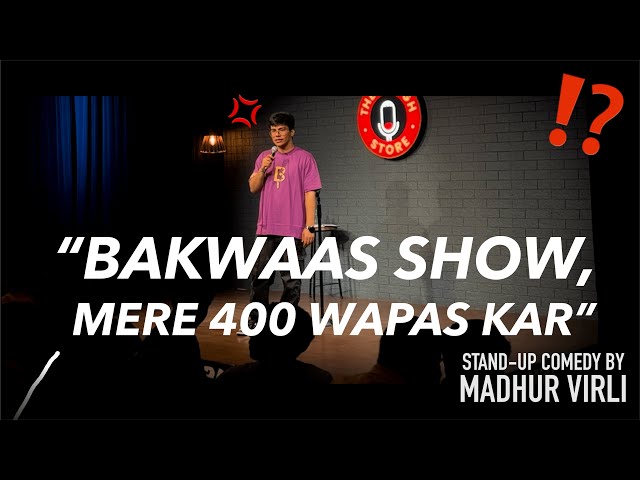 Heckler Emo Girl Shouts *BAKWAS SHOW* | Bakwas Stand Up Comedy by Madhur Virli