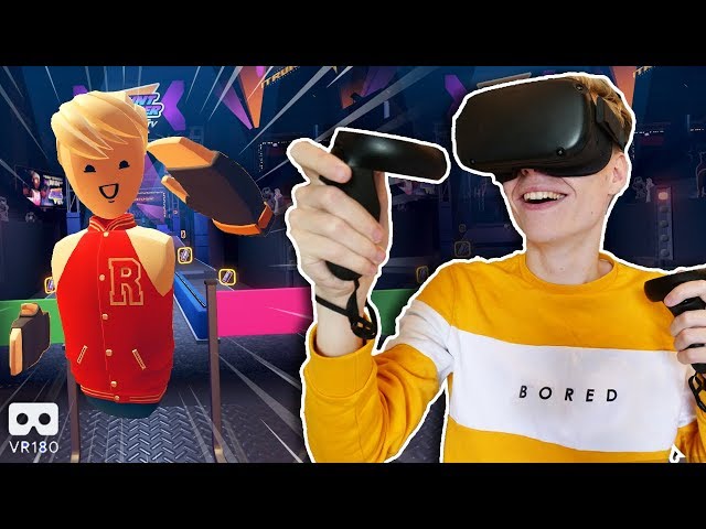 VIRTUAL REALITY NINJA WARRIOR! | Rec Room in VR180 (Oculus Quest Gameplay)