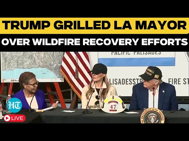 LIVE | Donald Trump Loses Cool At LA Fires Emergency Briefing | Trump Speech | California Wildfire