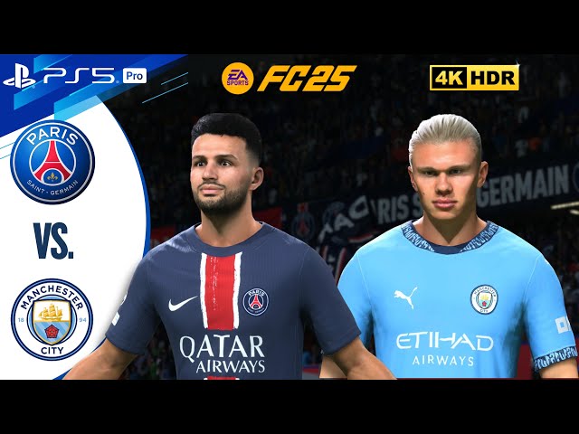 PSG vs Manchester City | UEFA Champions League 24/25 Full Match | FC 25 | PS5 Pro [4K60]