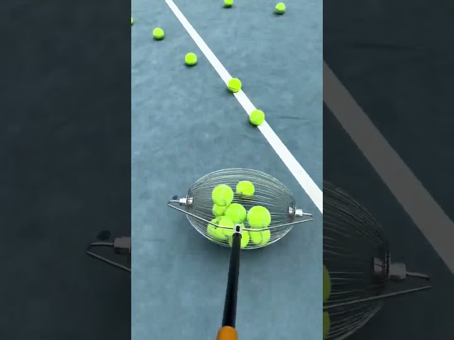 🎾🎾EasyPick Tennis Ball Collector #smalleyes #funny #smallball #sportsequipment