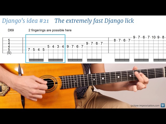 Django Reinhardt lick #21 : The extremely fast Django lick