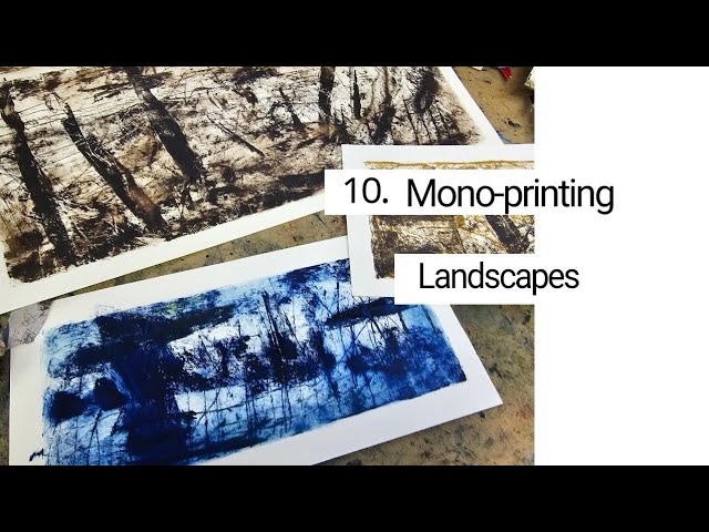 Monoprinting landscape TIRELS 10