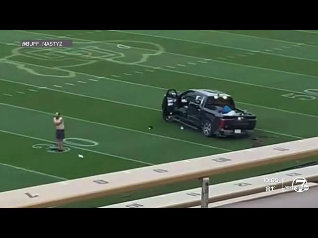 Man drives onto CU Boulder's Folsom Field after allegedly fleeing several crashes