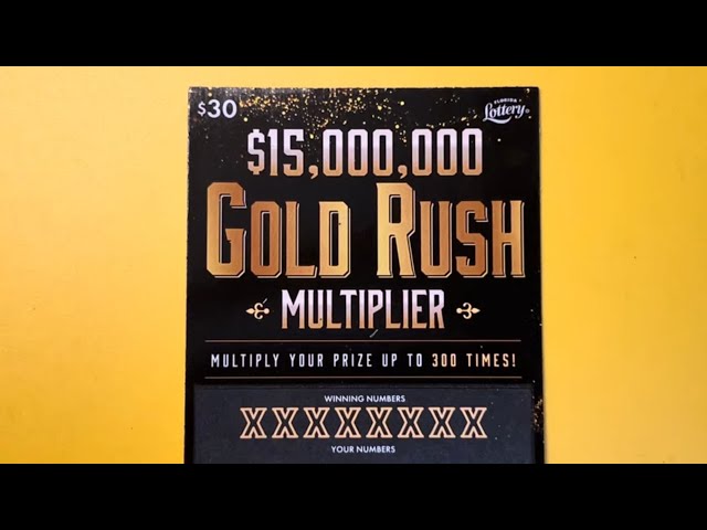 GOLD RUSH MULTIPLIER SCRATCH OFF FROM THE FLORIDA LOTTERY