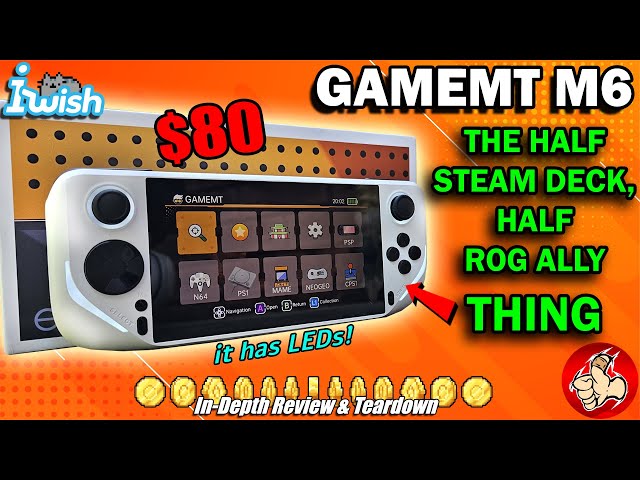 (iWish) The $80 GAMEMT E6 Android Gaming Console looks like a mini Steam Deck...with LEDs!