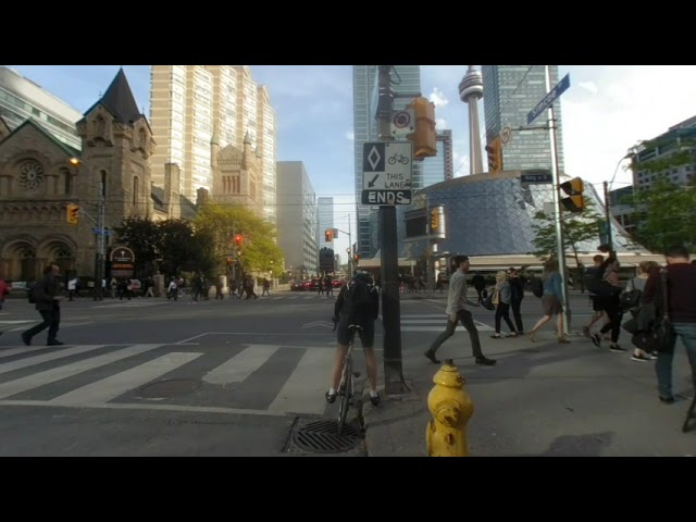 riding ebike in Toronto - vr180