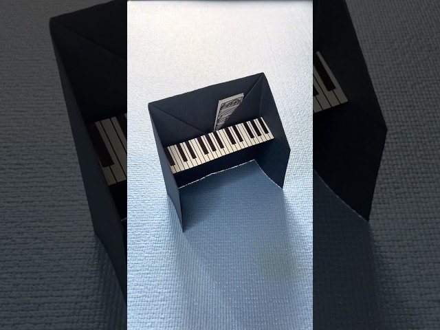 How to make a traditional origami piano #origami #diy #papercraft #paperfolding