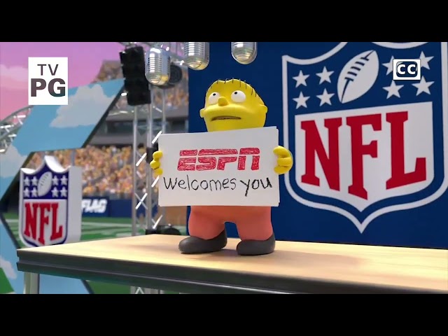 Simpsons Funday Football Opening On Disney Channel (December 11, 2024)