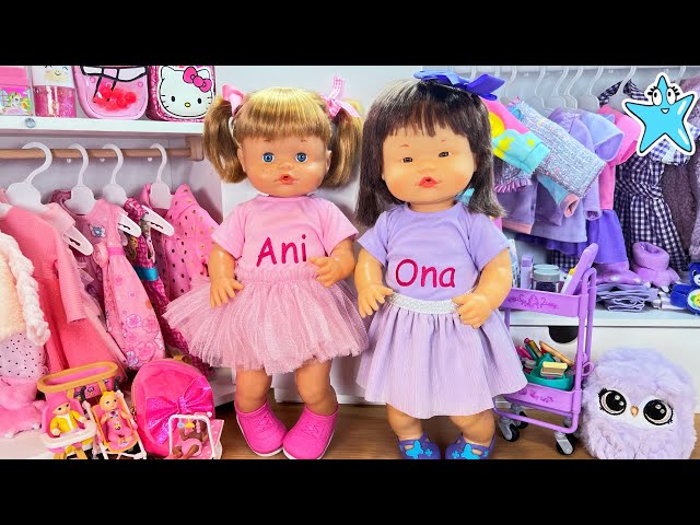 👧🏼ANI y ONA👧🏻 🟣MORADO vs ROSA🌸¿Cuál es tu favorito?Armarios nuevos con accesorios👚👠ropa🧸juguetes