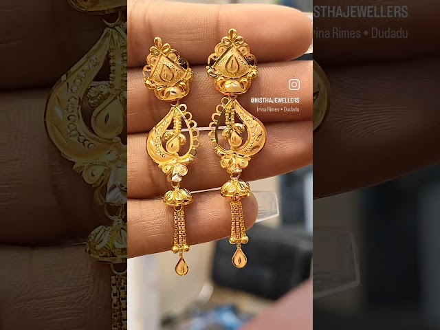 Hallmark Gold earings kalkatiya design chilai katai ..Contact us.. #hallmark #earrings #gold