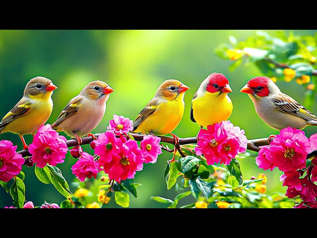 Birds Singing 4K~ Beautiful Birds & Peaceful Music that Heals the Heart🍃 Restores the nervous system