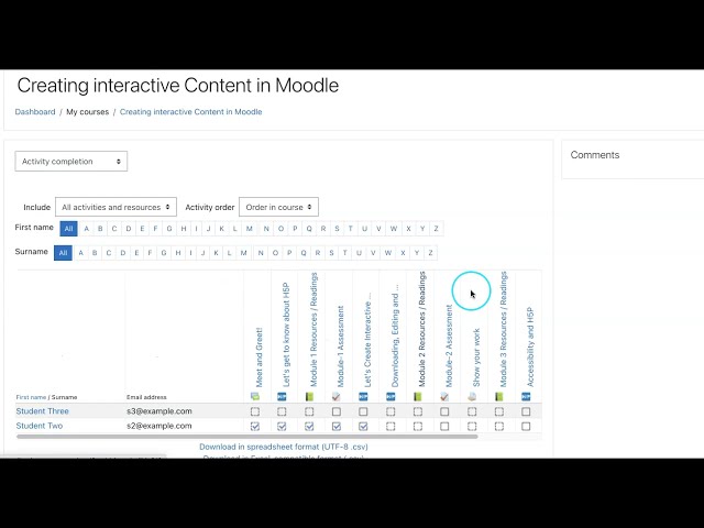 Activity completion and H5P