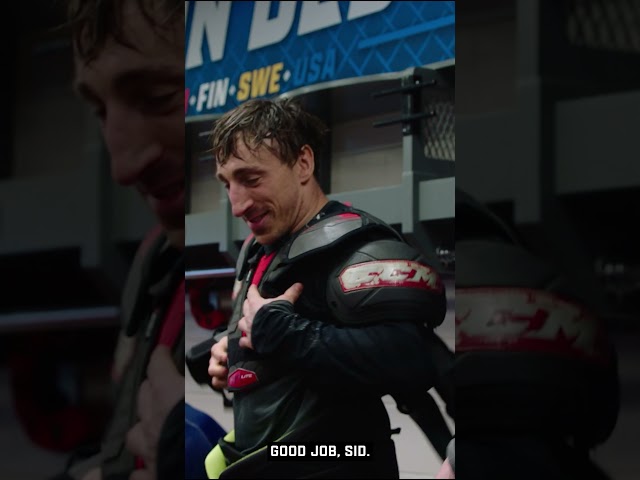 Post-game Marchand is an absolute *VIBE* 🥳🤣🇨🇦