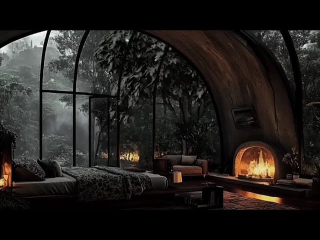 Cozy Bedroom Vibes: Rain, Piano, and Fireplace for a Calm Mind, Sleep, and Focus