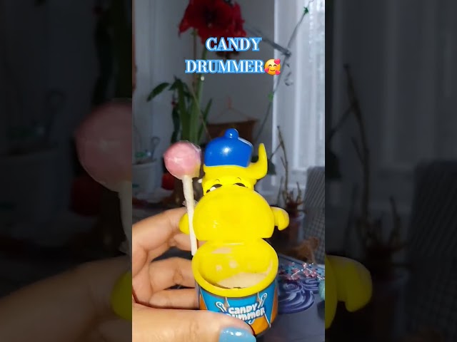 ASMR| CANDY DRUMMER cola flavoured with lollipops unwrapping &tasting#fun#sweet#satisfrying#shorts