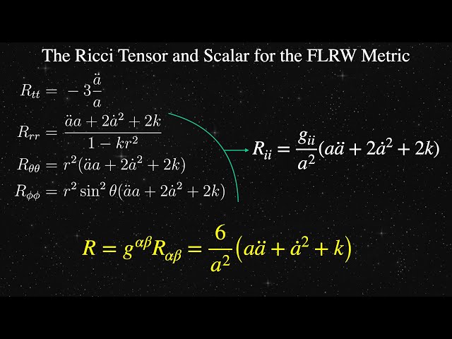 Cosmology Basics: Dive into the Ricci Scalar and Tensor