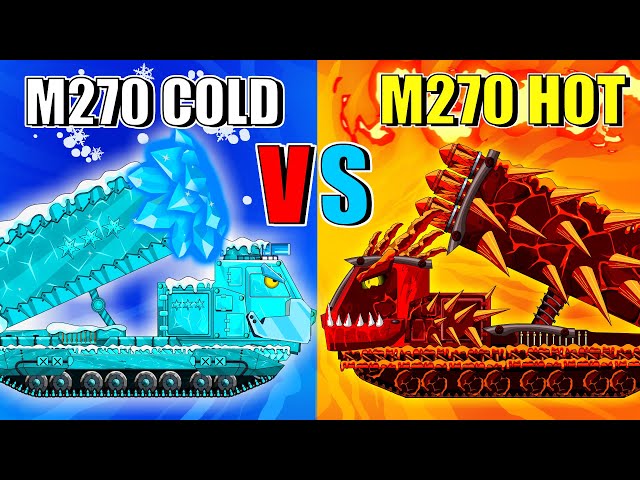 Fire M270 VS Ice M270. Arena Tank Cartoon