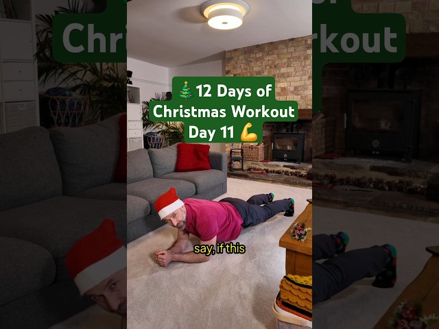 🎄12 Days of Christmas Workout Day 11 💪 - Plank Challenge for Core Strength!