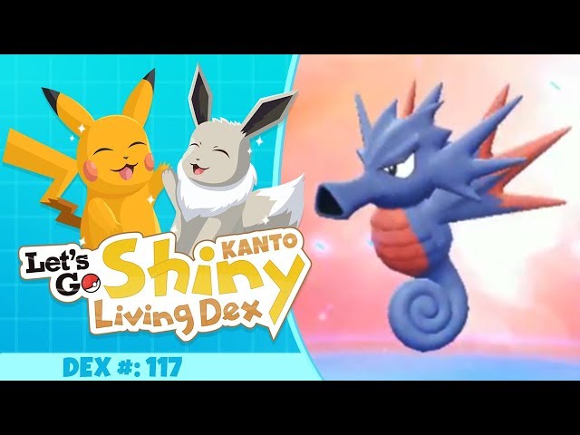 SHINY SEADRA! GET HYPED! | Pokemon Let's GO Pikachu and Eevee! (Kanto Shiny Living Dex #117)