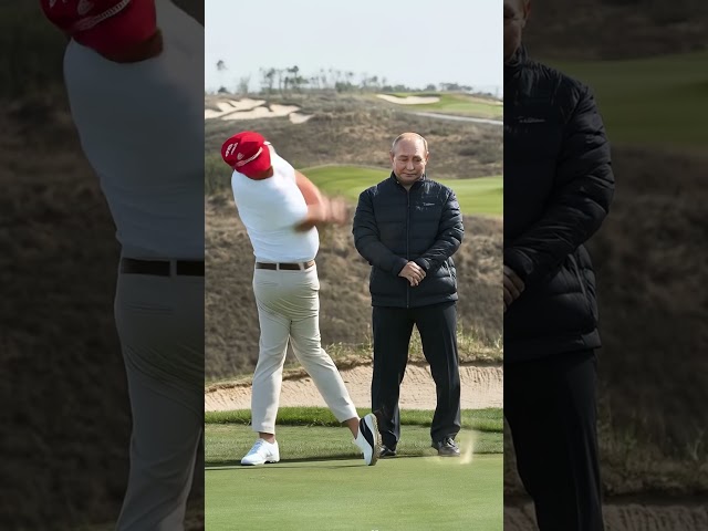 Trump vs Putin: Golf and Global Strategies #putin #trump #donaldtrump #russia #shorts