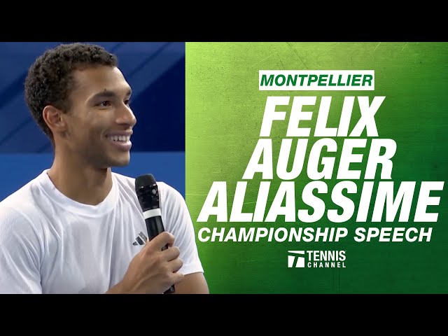 Felix Auger Aliassime Montpellier Champion Speech | Montpellier 2025