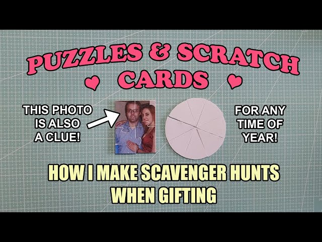 DIY Scavenger Hunts with Puzzle Scratch Cards