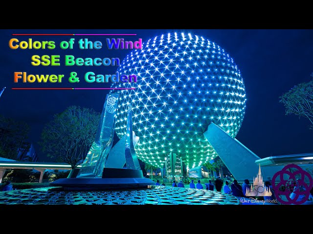 8K Epcot Flower & Garden Color of the Wind Spaceship Earth Beacon VR180 3D