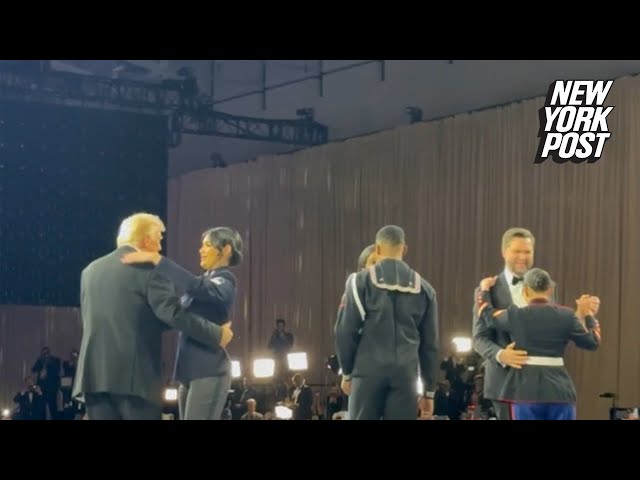 Armed Forces members dance with President, VP at the Commander-in-Chief Ball