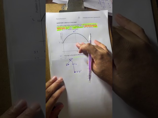 Vertical projectile motion part 2. Question discussion.