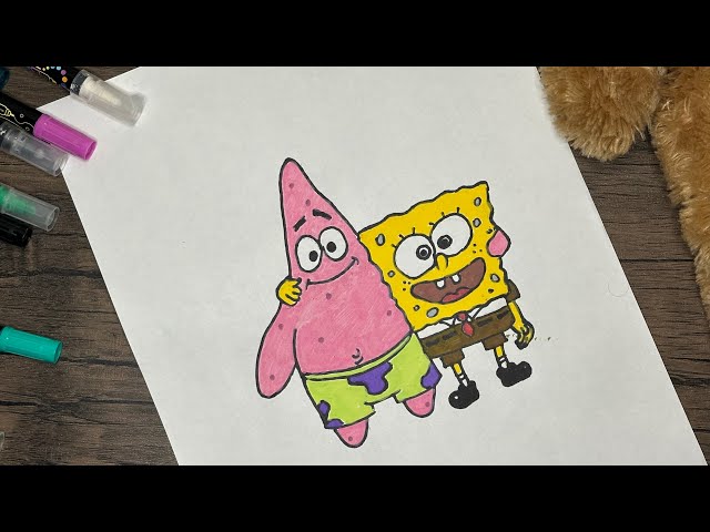 Draw & Color ✍️🖍️ | Spongebob & Patrick 🧽 | #spongebob #patrick