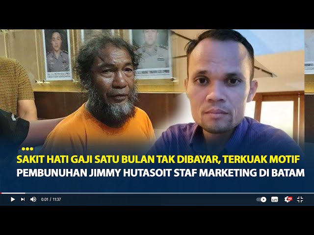 Sakit Hati Gaji Tak Dibayar, Terkuak Motif Pembunuhan Jimmy Hutasoit Staf Marketing di Batam