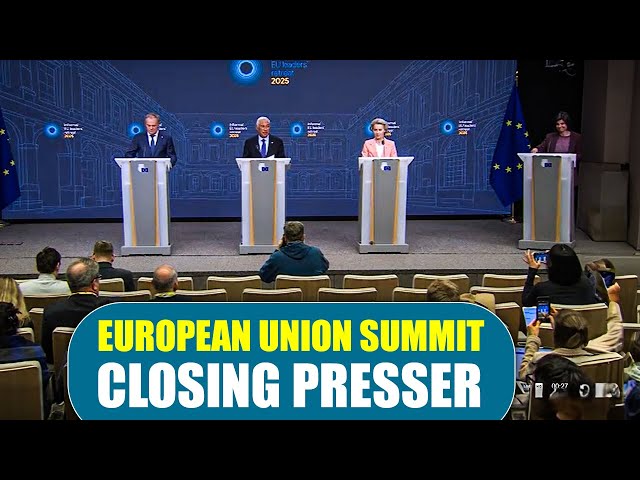 LIVE: European Union Summit closing presser with VDL, Tusk and Costa |Belgium | Ursula von der Leyen