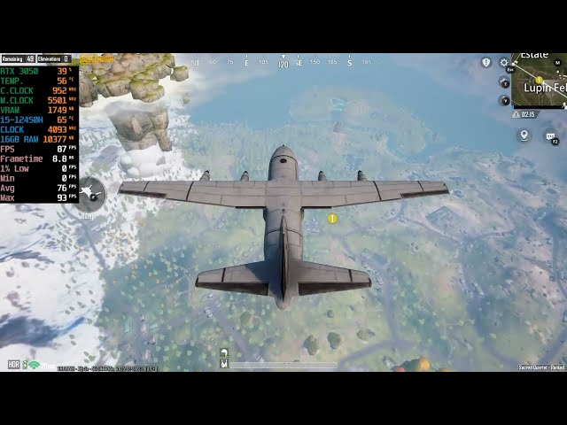 Lenovo LOQ : i5 12th Gen 12450H RTX 3050 6GB - Test in PUBG Mobile