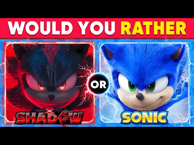 Would You Rather...? Sonic The Hedgehog 3 Edition 🦔🔵  Monkey Quiz