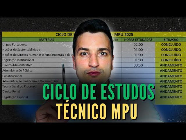 Descubra o Ciclo de Estudos Infalível para Passar no MPU (Técnico ADM)